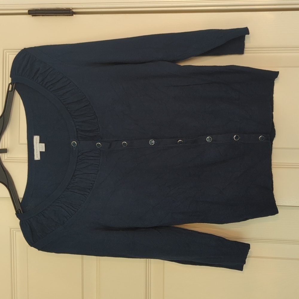 New York & Company Cardigan Sweater 3/4 Sleeve Size Small - Picture 9 of 9